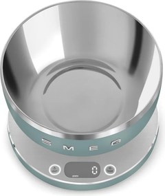 Кухненска везна Smeg Collezione KSC01EGMWW, До 5 кг/5 л, ТАРА, LED дисплей, Противоплъзгаща се основа, Автономия до 36 часа, Изумрудено зелен
