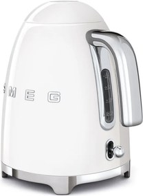 Електрическа кана SMEG KLF03WHEU, 2400 W, 1.7 л, 360° основа, Гланцово покритие, Бял