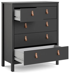 Черен висок скрин 82x99 cm Madrid – Tvilum