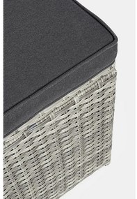 Сив градински комплект от за отдих от изкуствен ратан за 6 Ariel – Bizzotto