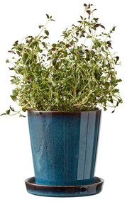 Глинено покритие за кашпа ø 10 cm Gastro Dark Blue/Black – Bitz