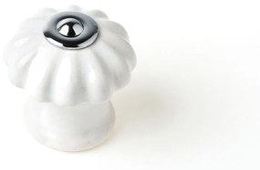 Бия с юмруци Rei e524 Кръгъл Порцелан Метал Бял 4 броя (Ø 28 x 27 mm)