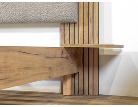 Светлосиво двойно легло с включена подматрачна рамка 140x190 cm Lior – Bobochic Paris