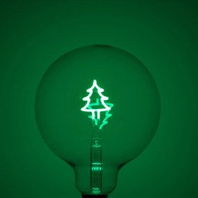 Коледна E27 LED лампа G125 прозрачна 1.8W 100 lm