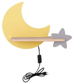 Жълто детско осветително тяло Moon - Candellux Lighting