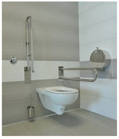 Стенен парапет за баня от неръждаема стомана 62 cm Handicap – Sapho