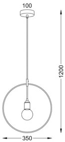 Покривна лампа Dolte-Χάλκινο Glossy