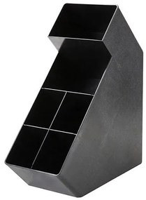 Пластмасов етажен бар органайзер за пакетчета с 6 отделения черен 16x37xh42см (JD-86228)