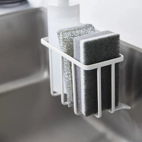 Бяла метална стойка за перилни препарати без пробиване Film Hook – YAMAZAKI