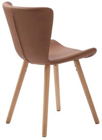 Кафяви метални трапезни столове в комплект от 2 бр. Teslin – Unique Furniture