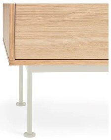 Кремавобял ТВ скрин с дъбов фурнир Yoko - Teulat