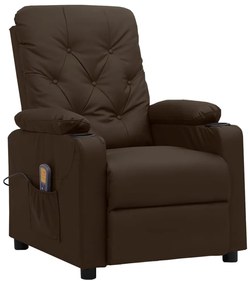 339130 vidaXL Електрически стол, кафяв, изкуствена кожа