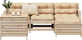 3250504 vidaXL Градински комплект от 5 части, масивна борова дървесина
