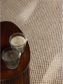 Бежов ръчно изработен вълнен кръгъл килим ø 160 cm Lyon Beans – Elle Decoration