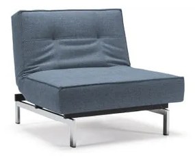 Светлосин диван стол с метална основа Смесен танц Светло синьо Splitback - Innovation