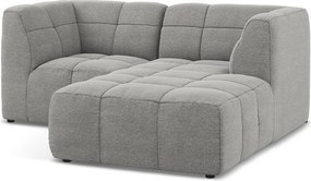 Сив ъглов диван от прежда с примки от букле (десен ъгъл) Aloha – Makamii