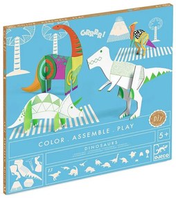 Djeco - Сглоби, оцвети и играй Динозаври DJ08004