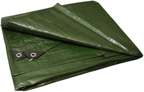 Брезент зелено-сребърен 10x20 м 130 г/м2