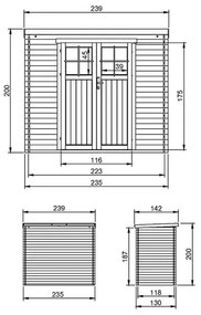 Барака с брава и под - 235 х 130 см – 3 м2