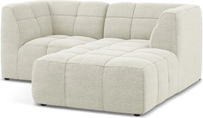 Бежов ъглов диван от прежда с примки от букле (десен ъгъл) Aloha – Makamii