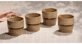 Светлокафяви порцеланови чаши в комплект от 4 бр. за еспресо 350 ml Haven – Ladelle