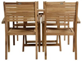 Градински стол от масивно дърво в естествен цвят Sunderland – Hartman