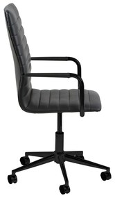 Черен офис стол на колела Wislow Winslow - Actona