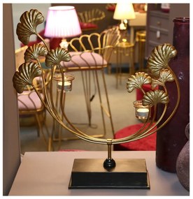 Железен свещник в златист цвят Iris - Mauro Ferretti