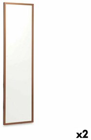 Стенно огледало 30 x 120 cm Бронз Дървен MDF (2 броя)