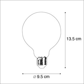 Комплект от 5 димируеми LED крушки E27 G95 5W 470lm 2700K