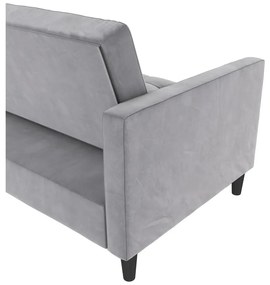 Светлосив кадифен ъглов диван Presley – Støraa