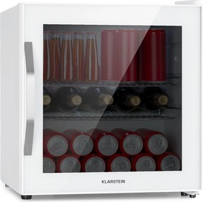 Klarstein Beersafe L Quartz, охладител, 47 литра, 2 рафта, панорамна стъклена врата, неръждаема стомана