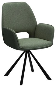 Тъмнозелен трапезен стол с подлакътници Graham – Actona