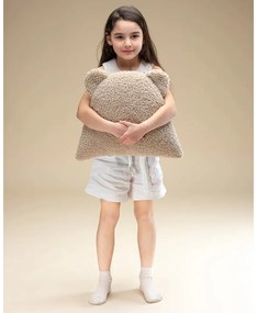 Светлокафява детска възглавница за диван от букле Bear – Wigiwama