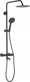 REA-P4113 - Комплект за душ с термостатен смесител LUNGO, матово черен