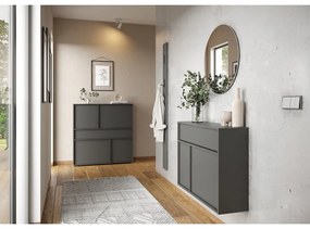 Антрацитна висяща стойка за обувки с чекмеджета Ameca 2.0 – Germania