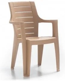 Стол с подлакътник "ELEGANCE WOOD" 62x57xh88см капучино - NOVUSSI