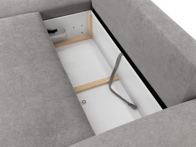 Ъглов диван Fiorano-Тъмно сиво-Десен