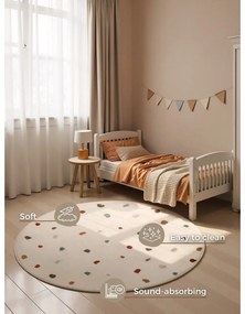 Кремав детски килим ø160 cm Funny Dots – Hanse Home