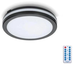 LED Плафон за баня със сензор LED/12W/230V Ø 20 см черен + д.у.