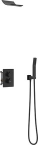 Mexen Salto вградена душ система, черна - 7604-02-70