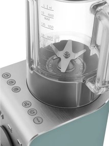 Блендер Smeg Collezione BLC02EGMEU, 1400W, 1.5 л, 22000 об/мин, 5 програми, 9 скорости, Трошене на лед, Неръждаема стомана, Изумрудено зелен/Инокс