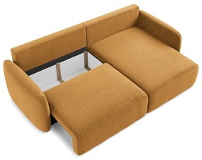 Оранжев разтегателен ъглов диван с място за съхранение (десен ъгъл) Kalena – Makamii