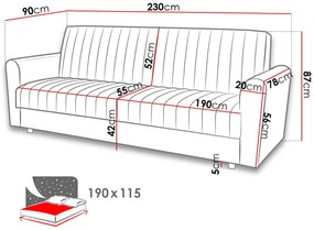 Разтегателен диван Molly-Mple