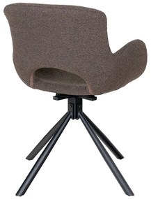 Кафяви тапицирани трапезни столове в комплект с подлакътници 2 бр. Amorim – House Nordic