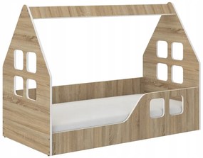 Детско легло Montessori house 140 x 70 cm в дъб сонома