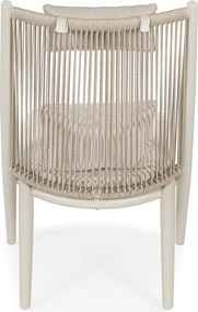 Бежов метален градински стол Aloha – Bizzotto