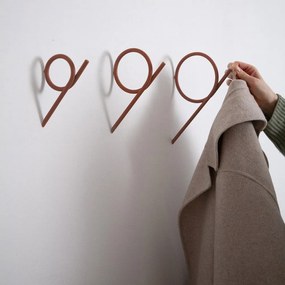 Оранжева стенна стоманена кука Tuba – Spinder Design