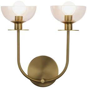 Alora Mood ALM-SYLVIA-2WB-BG-CL - Настенно осветително тяло SYLVIA 2xE14/40W/230V златисто