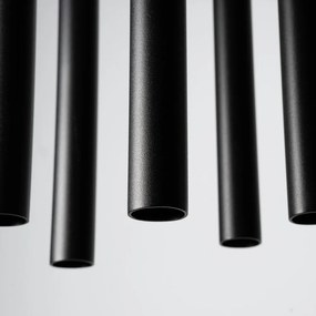 Черно метално висящо осветително тяло ø 25 cm Fideus – Sollux